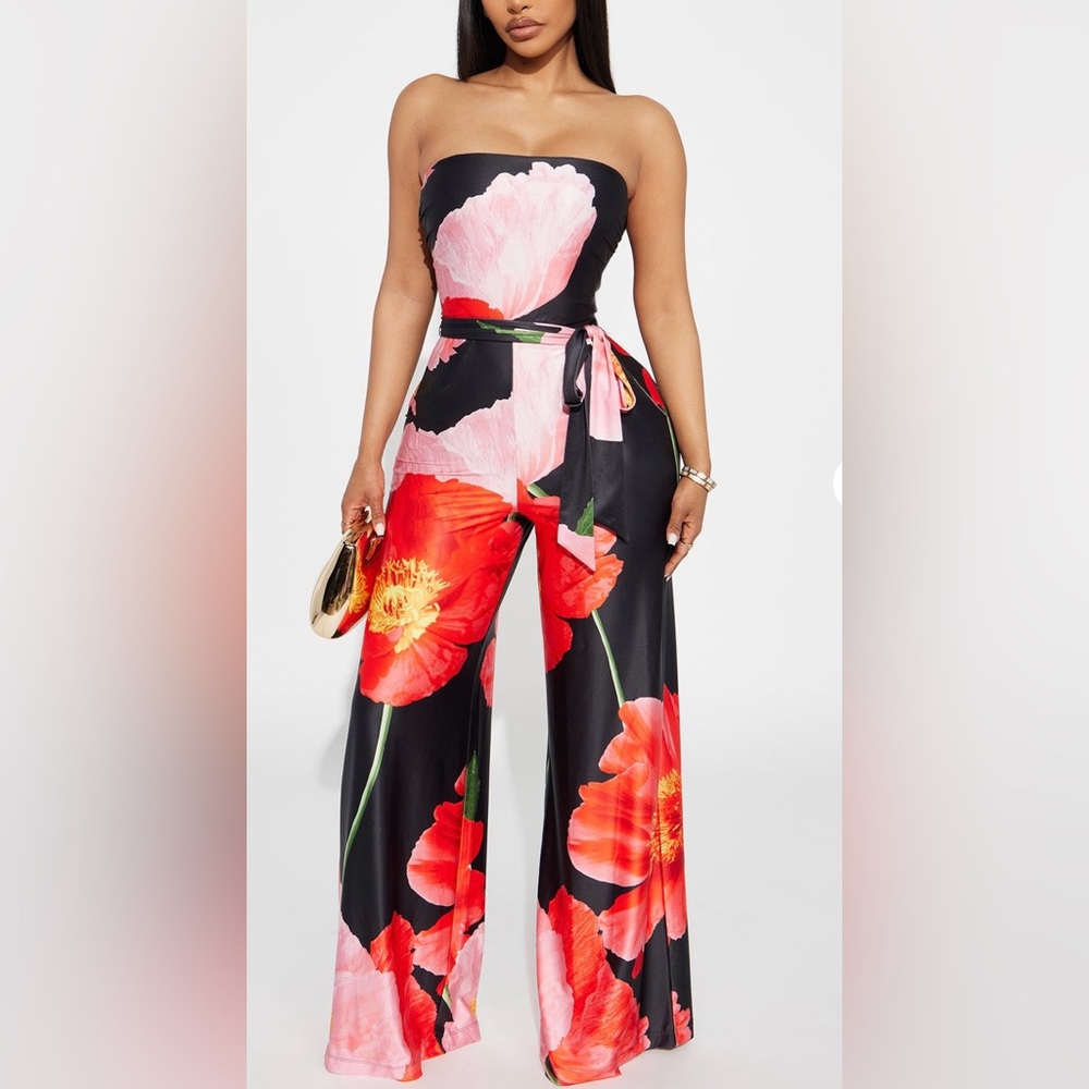 floral jumpsuit size L